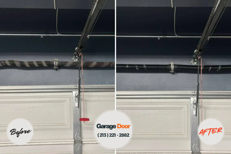 Before and after: garage door repair Emporium, PA